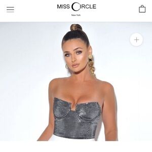 Miss Circle Gold Metallic Body Suit